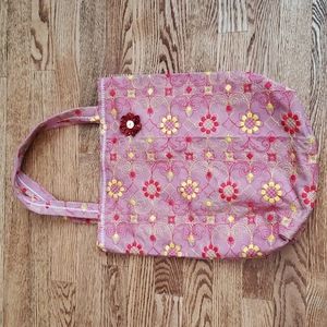 Floral Embroidered Tote Costal Grandma Grannycore Cottagecore Casual Versatile